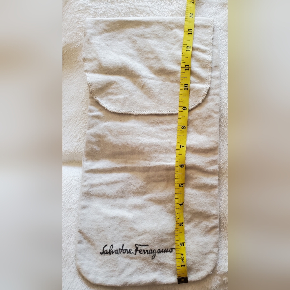 Salvatore Ferragamo Cream Fabric Dust Bag with Logo - Picture 6 of 10